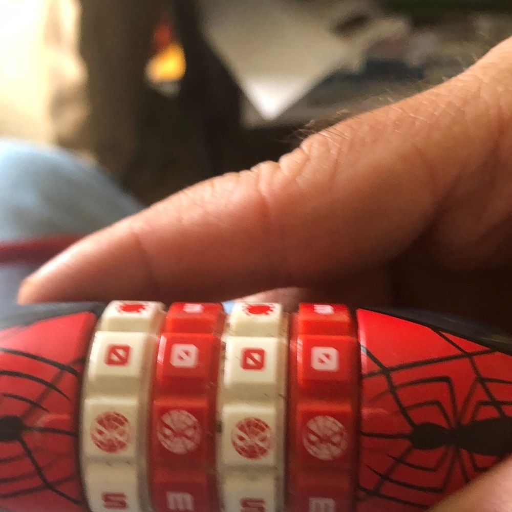 Spider-Man Themed Red and White bike lock- Home